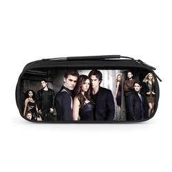 Vampire Diaries Boy Girl Cartoon Pencil Case Bag School Pouches Children Student Pen Bag Kids Purse Wallet