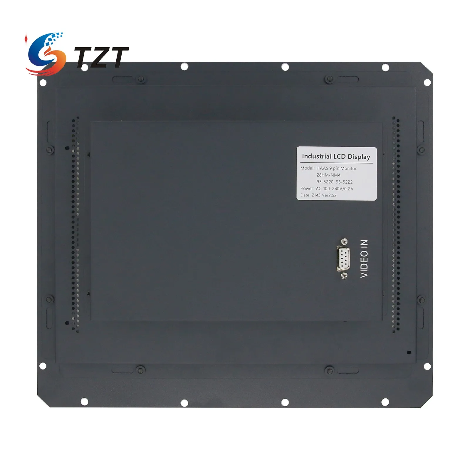 TZT شاشة LCD صناعية بديلة لشاشة HAAS 9 Pin مقاس 12 بوصة أحادية اللون 28HM-NM4 93-5220C