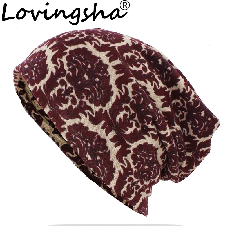 LOVINGSHA Brand Autumn Winter Hats For Women Classical Design Ladies hat Skullies And Beanies Unisex Face Men Mask Scarf HT156