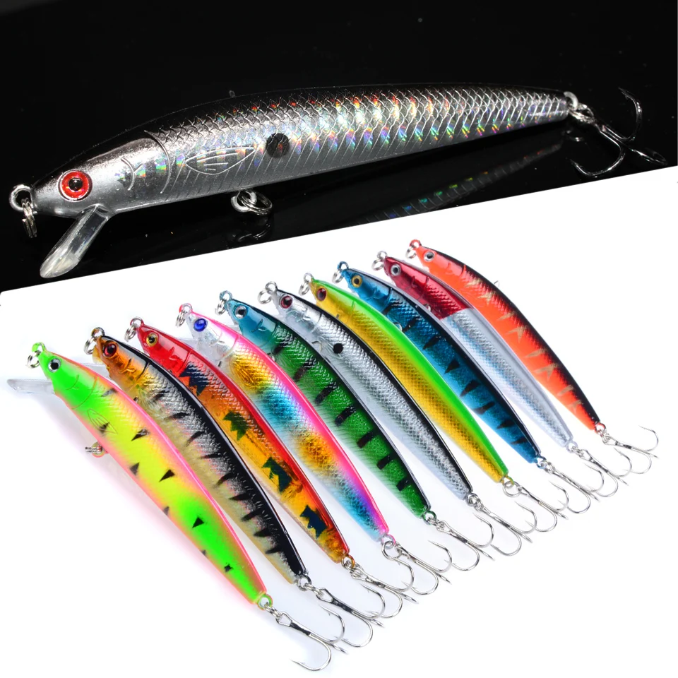 1PCS 9.5cm 9g Fishing Lure Quality Minnow Lure 3D Eyes Plastic Hard Bait Pesca Artificial Jig Wobblers Crankbait Fishing Bait