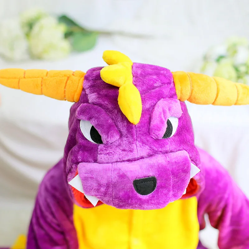 الفانيلا ديناصور نيسيز للبالغين spyro التنين المرأة ديناصور منامة عموما كامل أونيبيسي بيجاما للحيوانات