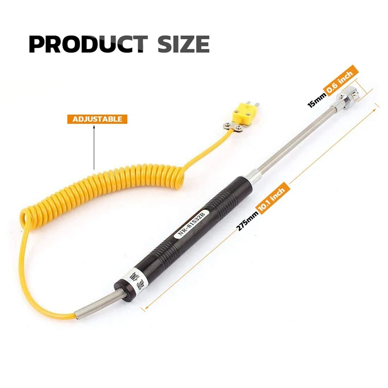 NR-81532B -50 to 500Deg/C K Type Handheld Surface Thermocouple Probe for Measuring the Surface Temperature