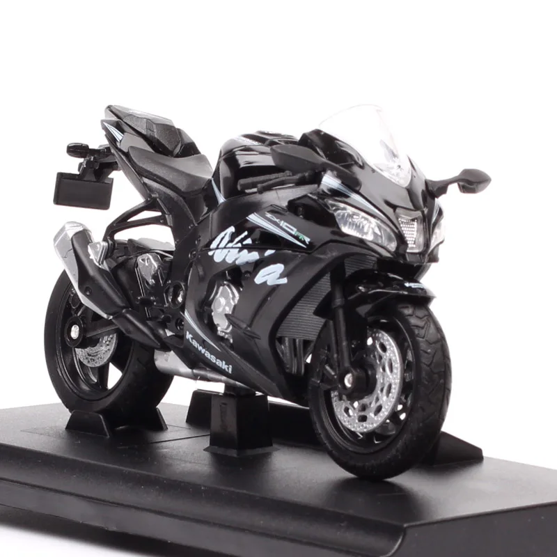 1:18 Scale Welly Mini Kawasaki 2017 NINJA ZX10-RR Racing ZX10RR Motorcycle Diecasts & Toy Vehicles Model Replicas Bike Black