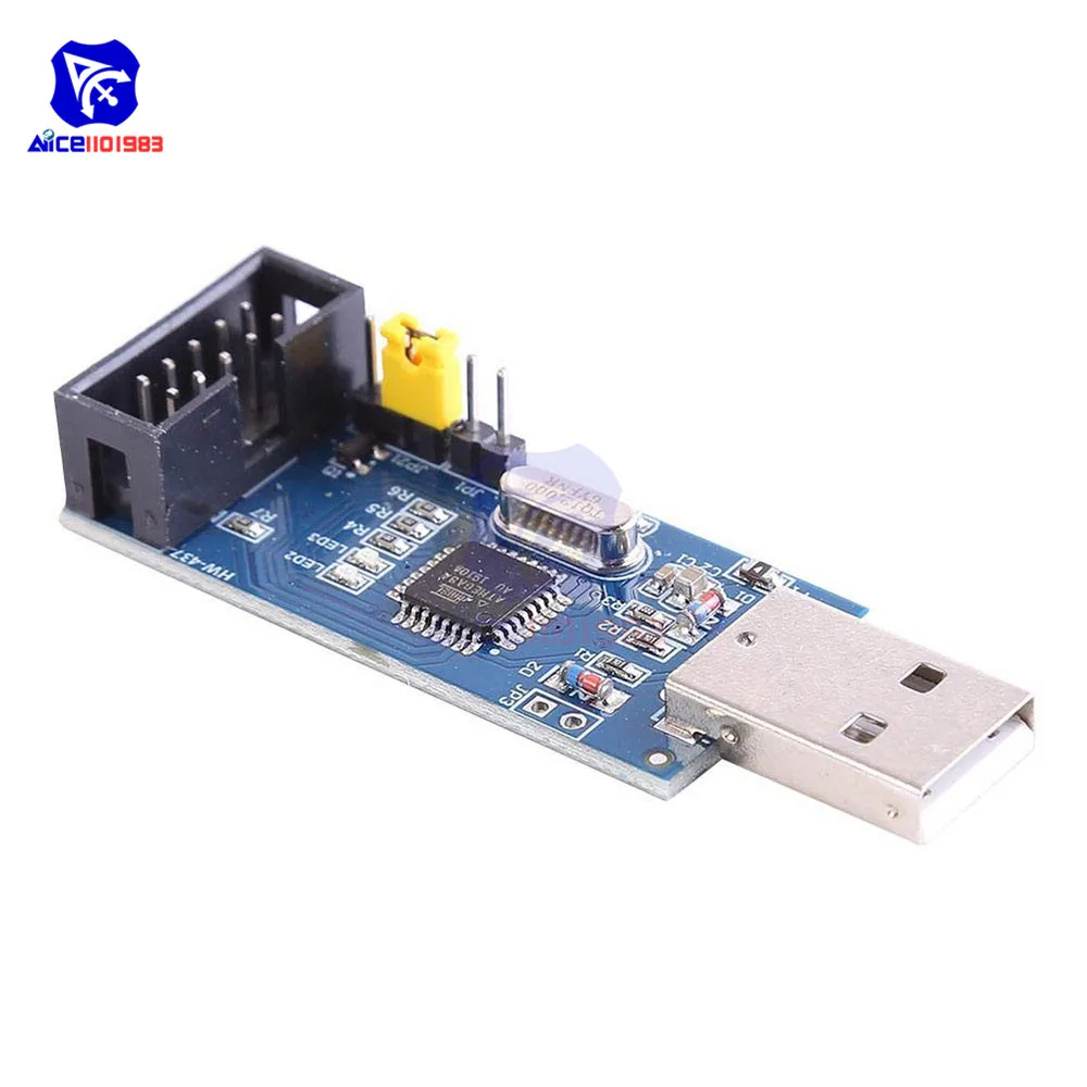 Diymore USBASP USBISP AVR Programmer ATMEGA8 ATMEGA128 USB ISP USB ASP per Arduino 51 AVR MCU Board con cavo di Download JTAG