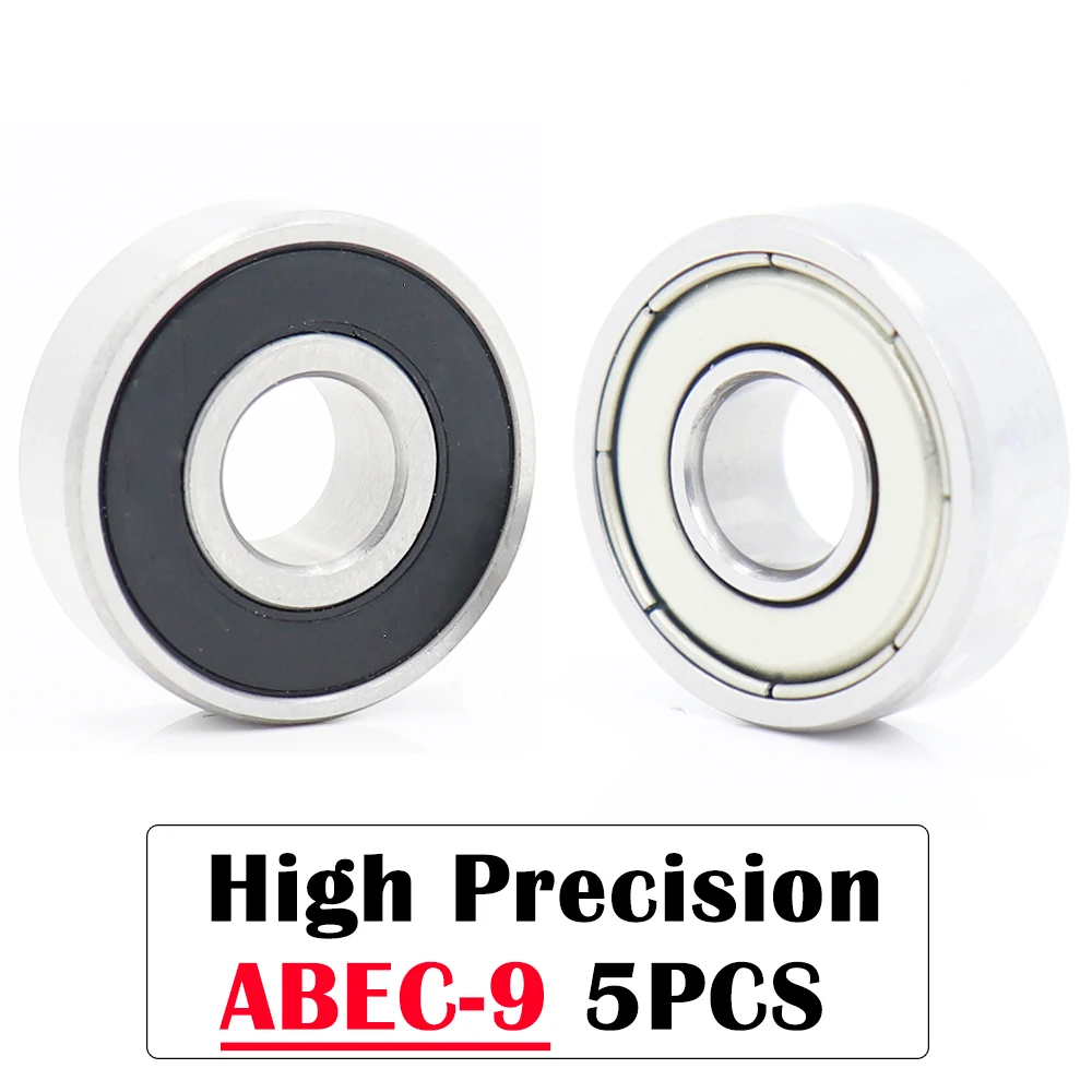 607ZZ/RS Bearing ABEC-9 7*19*6 mm ( 5 PCS ) Miniature 607Z 607-2RS Ball Bearings 607 ZZ RS High Quality