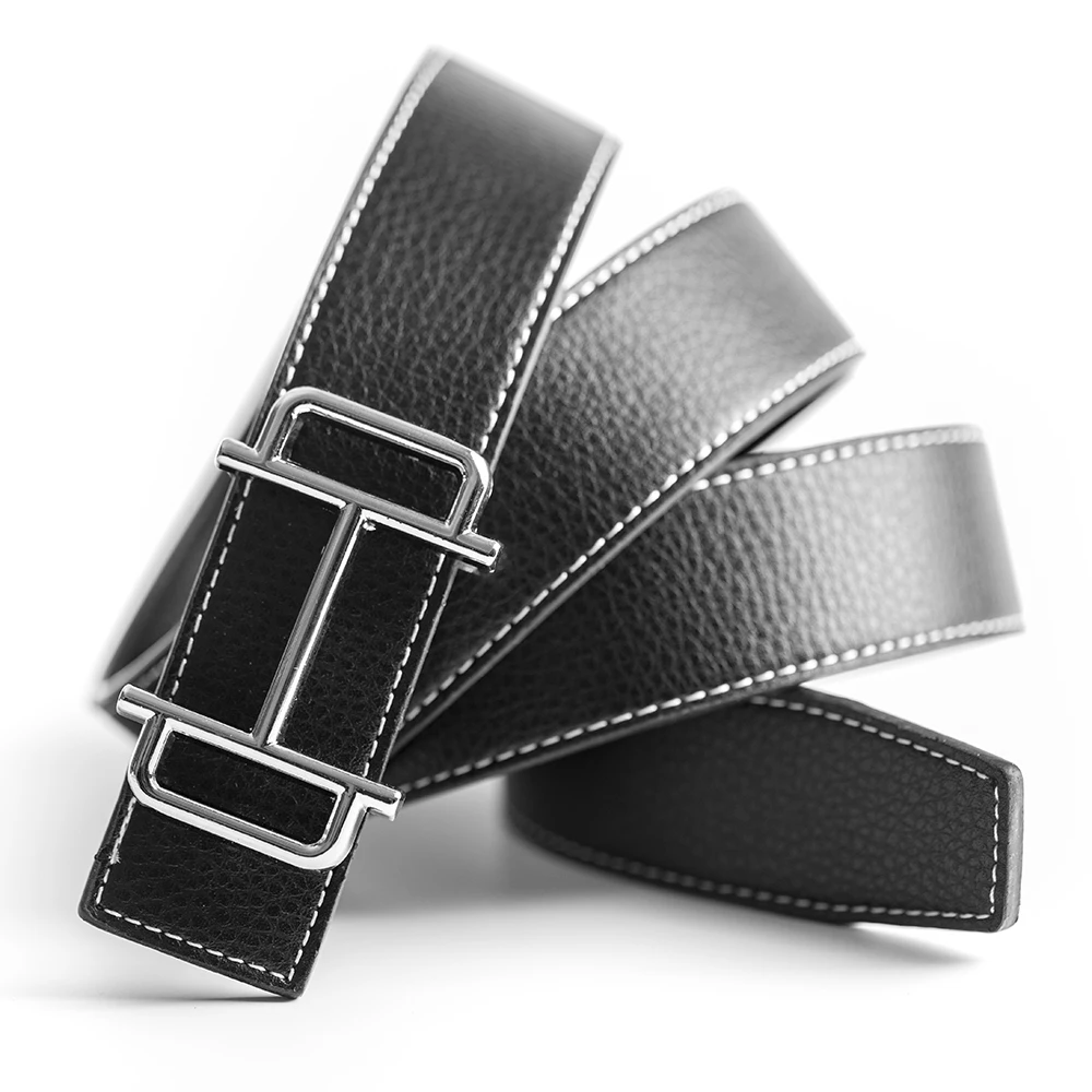 2024 Business Luxury Designer Brand Pin Buckle Belt Men High Quality Women Genuine Real Leather Dress Strap for Jeans Waistband