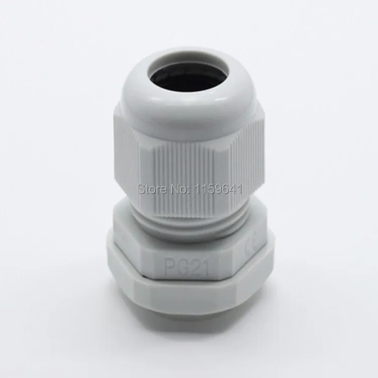 Waterproof Cable Gland 10pcs Cable entry IP68 PG7 for 3-6.5mm PG9 PG11 PG13.5 PG16 PG19/21/ White Black Nylon Plastic Connector