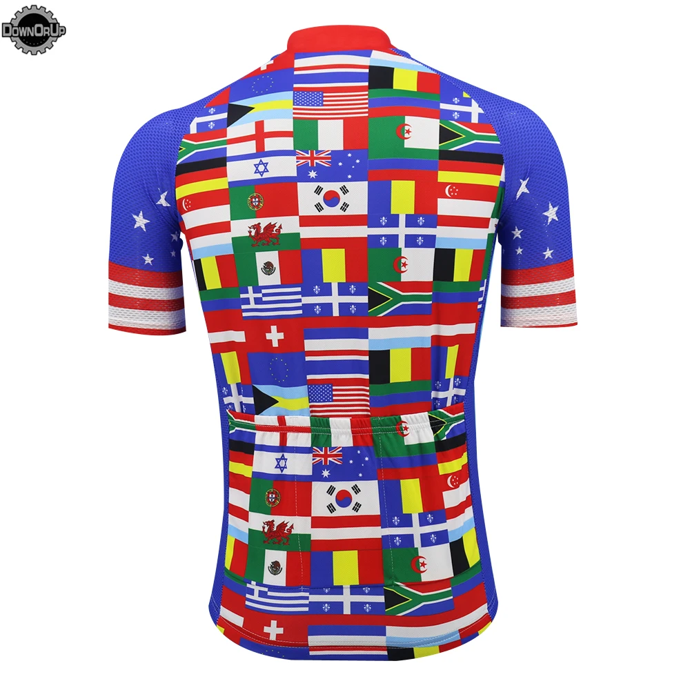 National flag style cycling jersey ropa ciclismo mtb jersey cycling clothing  men short sleeve bicycle clothes maillot ciclismo