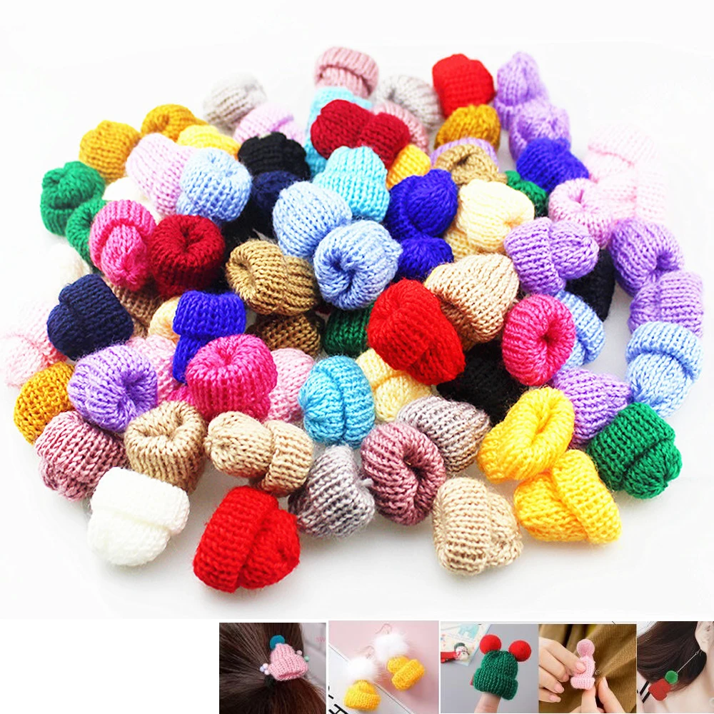 20 Pcs/package Sewing Mini Soft Hat For Garment Decoration Doll Kid's Hat Children Hair Accessories DIY Art Crafts Material