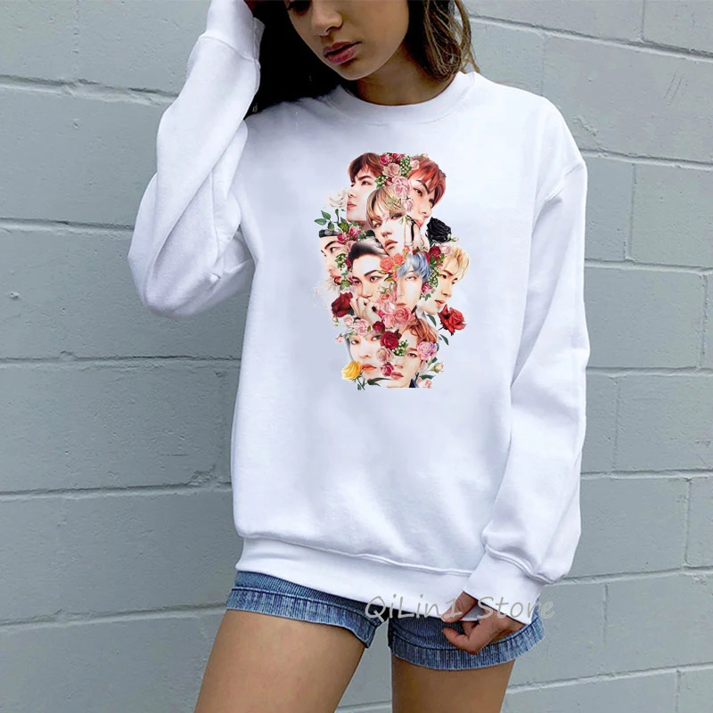 EXO Kpop Hoodie Women Hip Hop Sweatshirt Hipster Streetwear Korean Clothes High Quality Fans Hoody Spring Autumn Winter Pullover