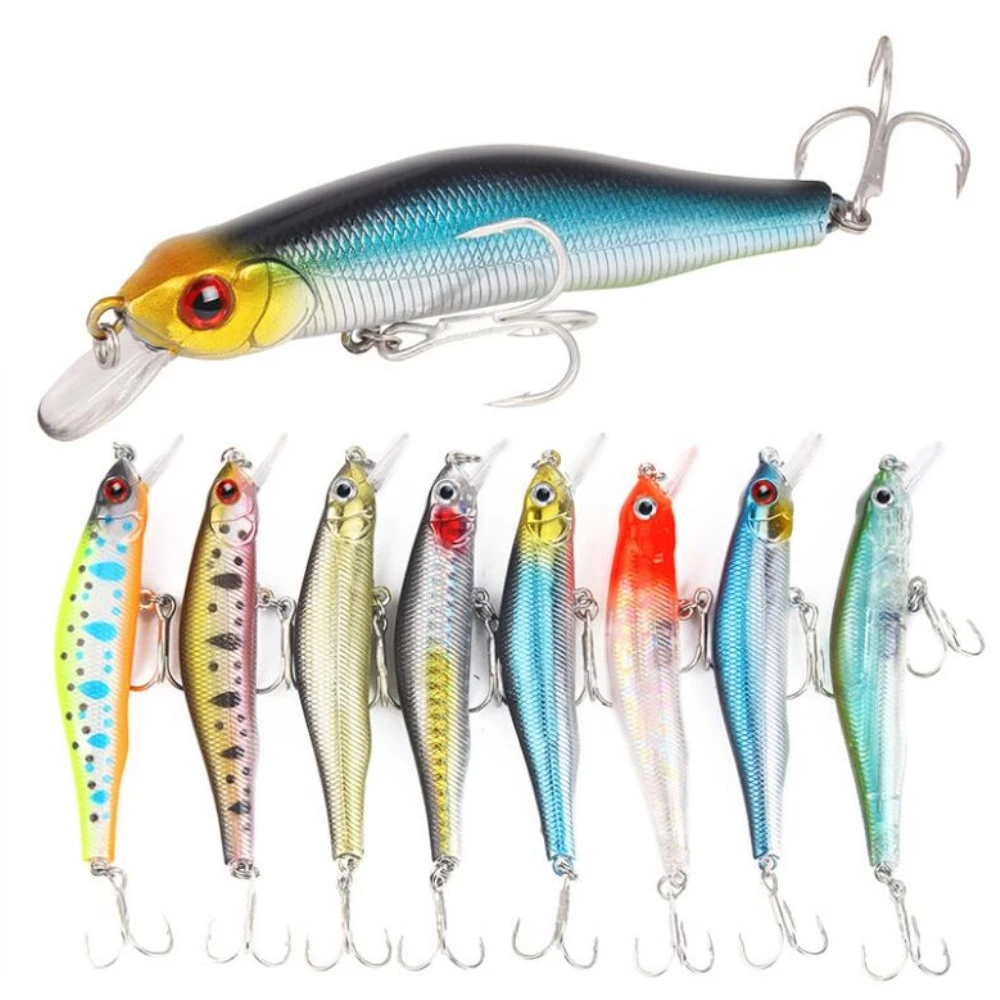 1 sztuk tonący błystka Wobblers 8cm 8.5g twarda sztuczna przynęta 3D oczy wysokiej jakości Crankbait plastikowe przynęty ryby Pesca