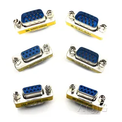 DB9 9Pin Male To Male Mini Gender Changer Adapter RS232 Serial Connector Female To Female Female To Male D-Sub Connectors