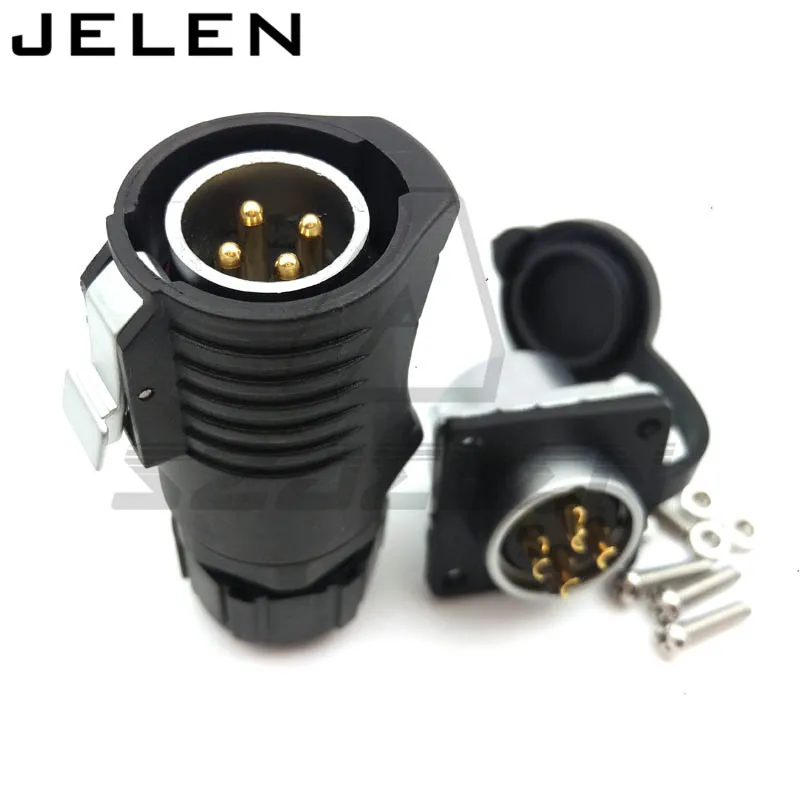 XHE20, IP67 4pin Waterproof connectors, LED power cable connector male and female, car connector, electrical power plug socket