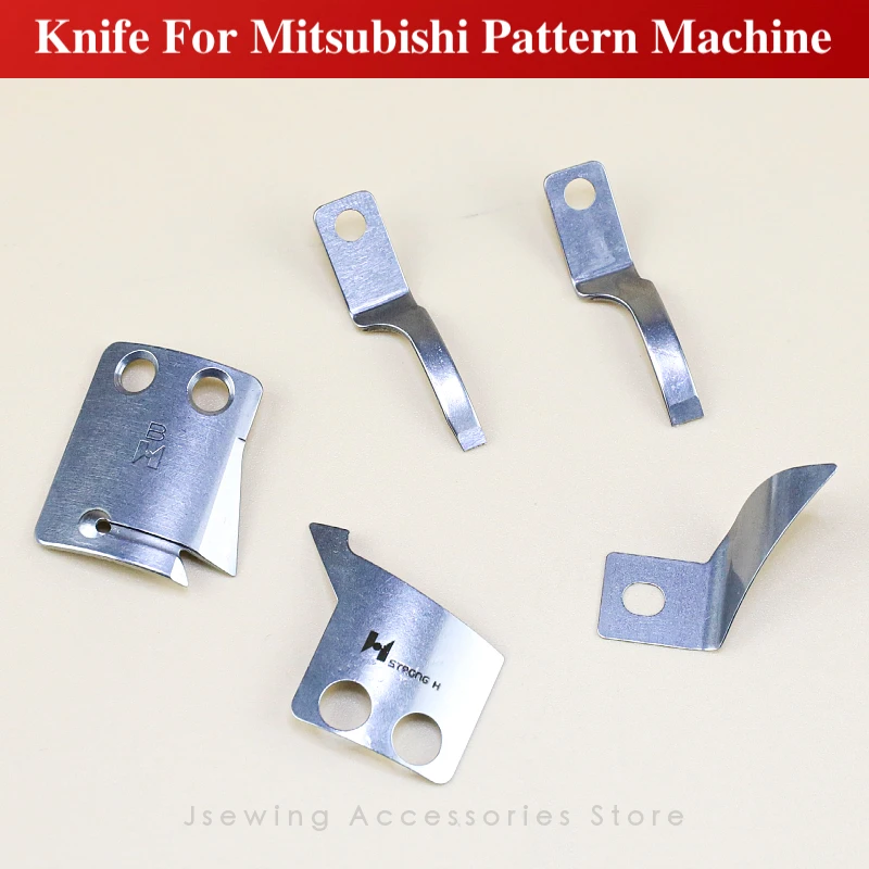 Movable/Fixed Knife For Mitsubishi Pattern Sewing Machine Accessories Thread Blade Guide Guard PLK-2010 2516 3020 MF02A0834