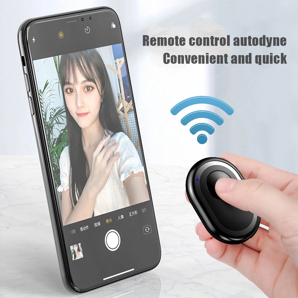 Mini Bluetooth-compatible Remote Control Button Wireless Controller Self-timer Trigger Release Selfie For Smartphones Camera