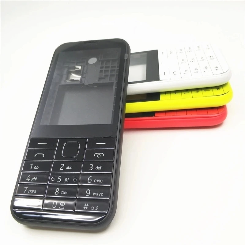 New Full Phone Housing Cover Case + English Keypad For Nokia 225 Asha N225