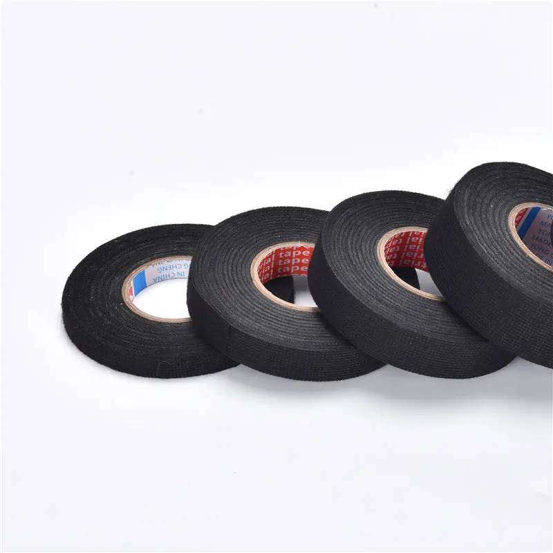 15 Meter Heat-resistant Flame Retardant Adhesive Cloth Tape For Car Cable Tape Harness Wiring Loom Protection Tools Insulator