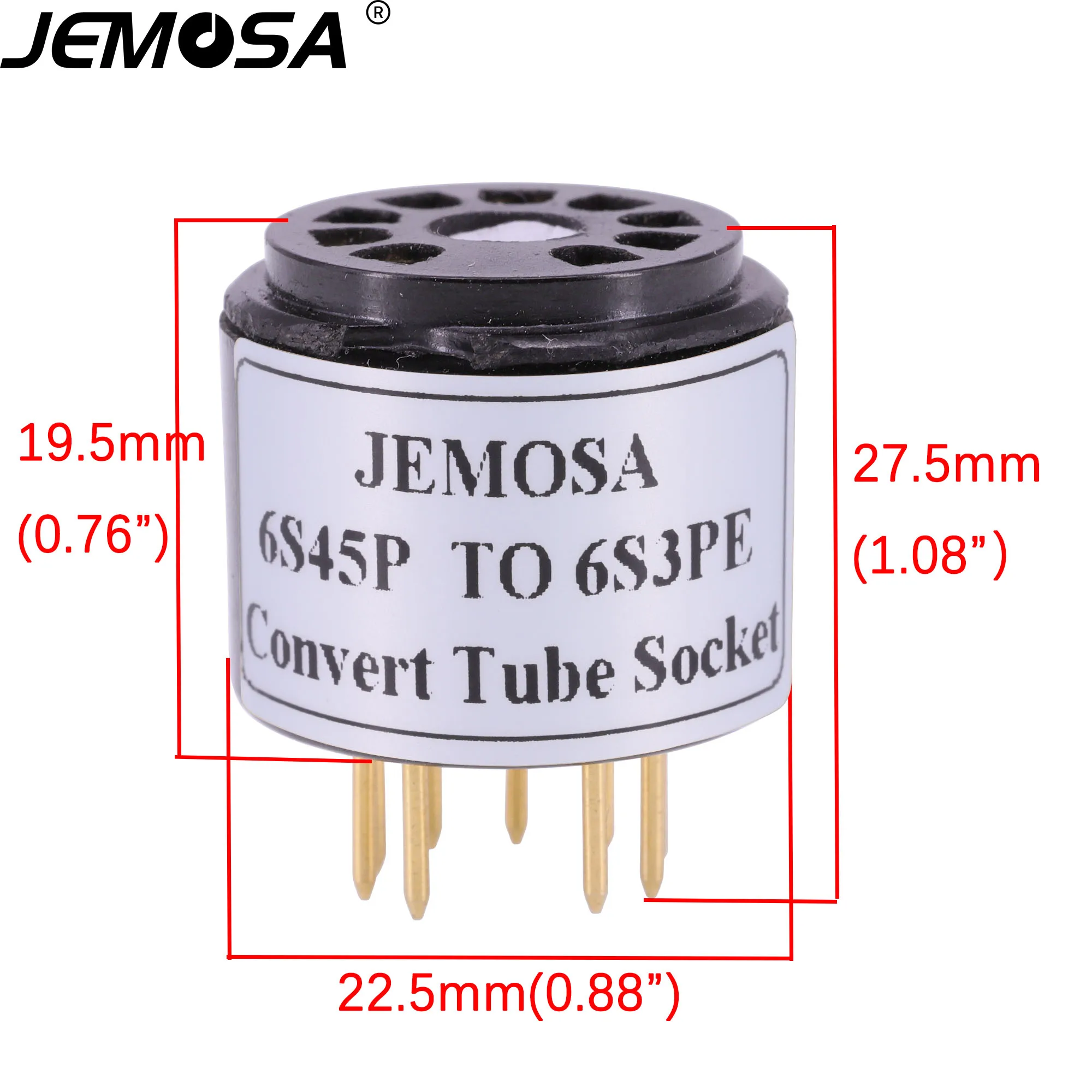محول مضخم تحويل أنبوب مفرغ ، 9Pin ، أعلى أنبوب 6S45P ، 6S3PE ، 1 مقبس