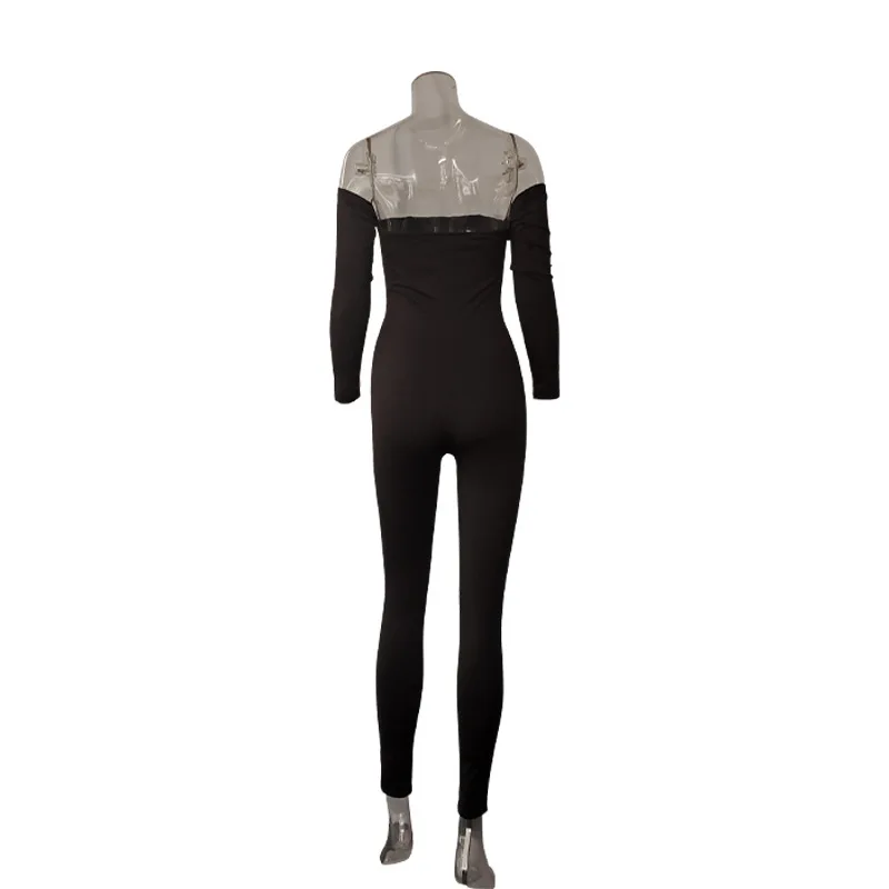 Wantmove 2021 Spring Autumn Sexy Long Sleeve Off Shoulder High Waist Jumpsuit New Fashion Nightclub Romper AM891