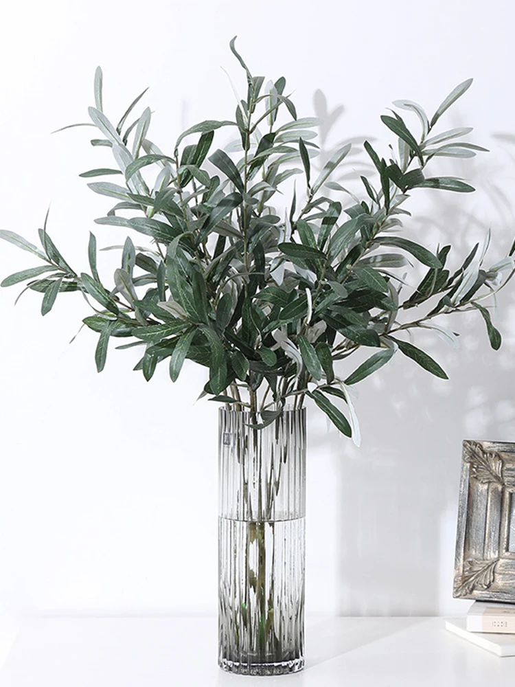 Künstliche Pflanzen, olivgrüne Blätter, Äste, Neujahr, Obst, Foto-Requisiten, Zuhause, Zimmer, Hochzeit, Outdoor, Innenbereich, Dekoration, Geschenk, Seide – Detail 1