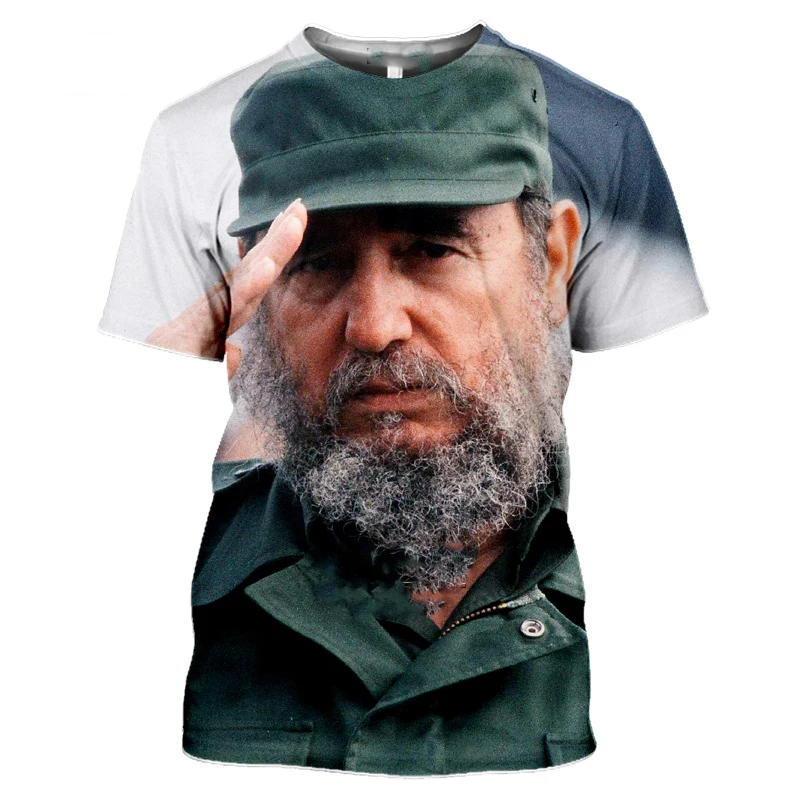 Cuba Fidel Castro Che Guevara Men\'s T-shirt 3D Print Women Summer Short Sleeve O-neck Casual Harajuku Hip Hop Shirt Tees