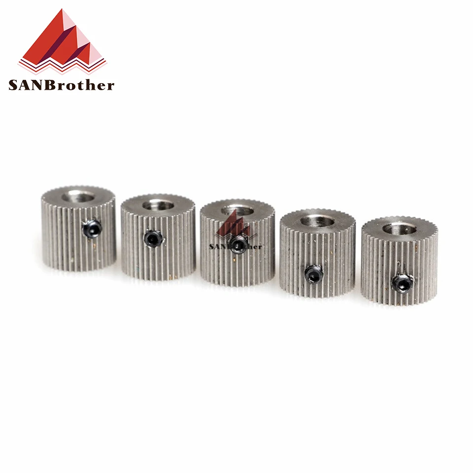 MK7 MK8 Gear Stainless Steel Extruder Feeder Driver Pulley 3D Printers Parts Wheel 40 Teeth 50teeth 38 Tooth Bore 5mm 8mm Part