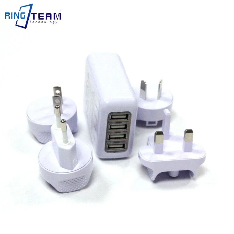 5V2.1A Travel Charger. USB Wall  Free Plug Can Replace the Four Specifications of the US/EU/UK/AU