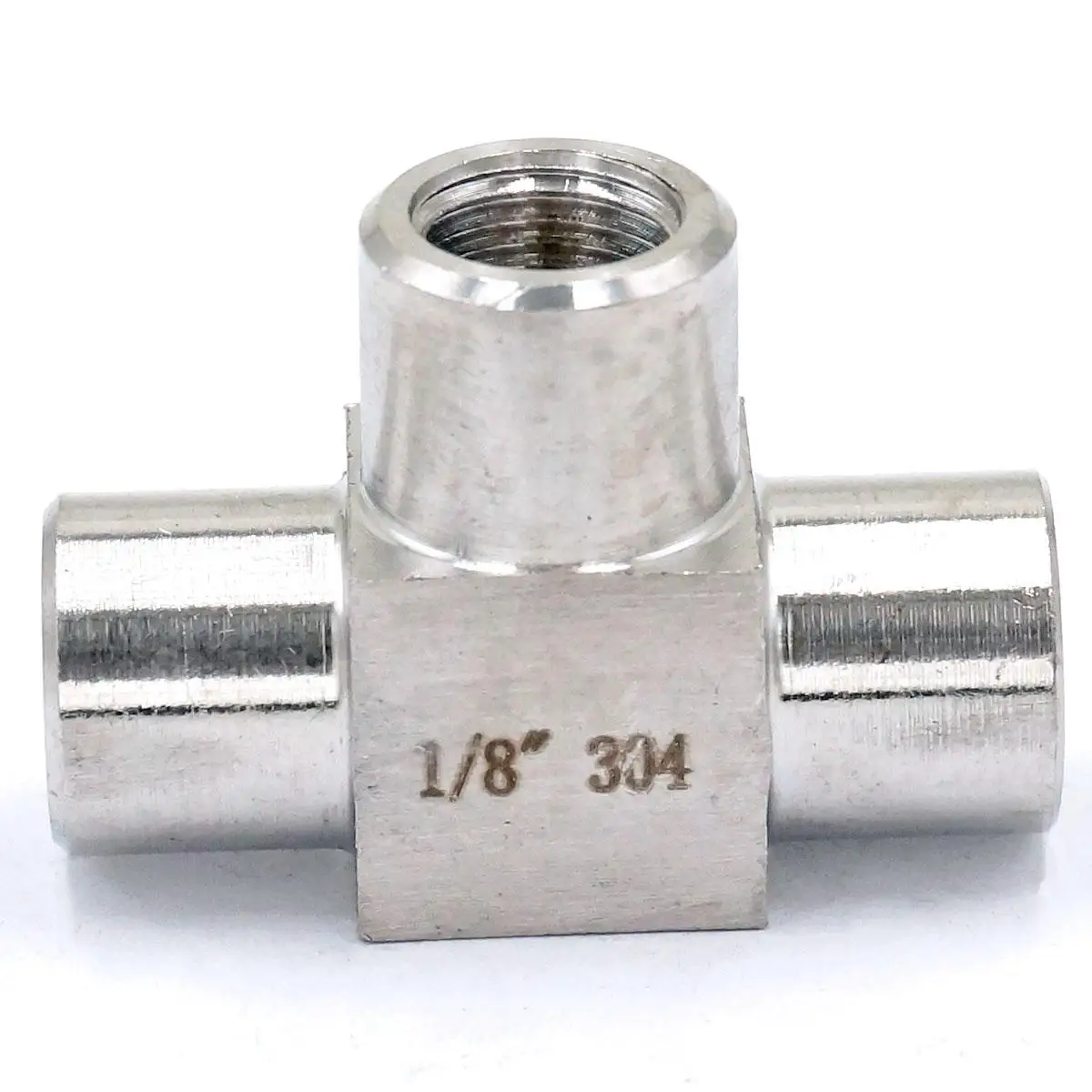 

Equal 1/8" BSP Female Threaded Tee 3 Way 304 Stainless Steel Pipe Fitting Connector Adapter Max Pressure 2.5 Mpa