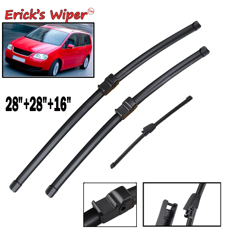 Erick\'s Wiper RHD & LHD Front & Rear Wiper Blades For VW Touran 2003 - 2006 Windshield Windscreen Window Brushes 28\