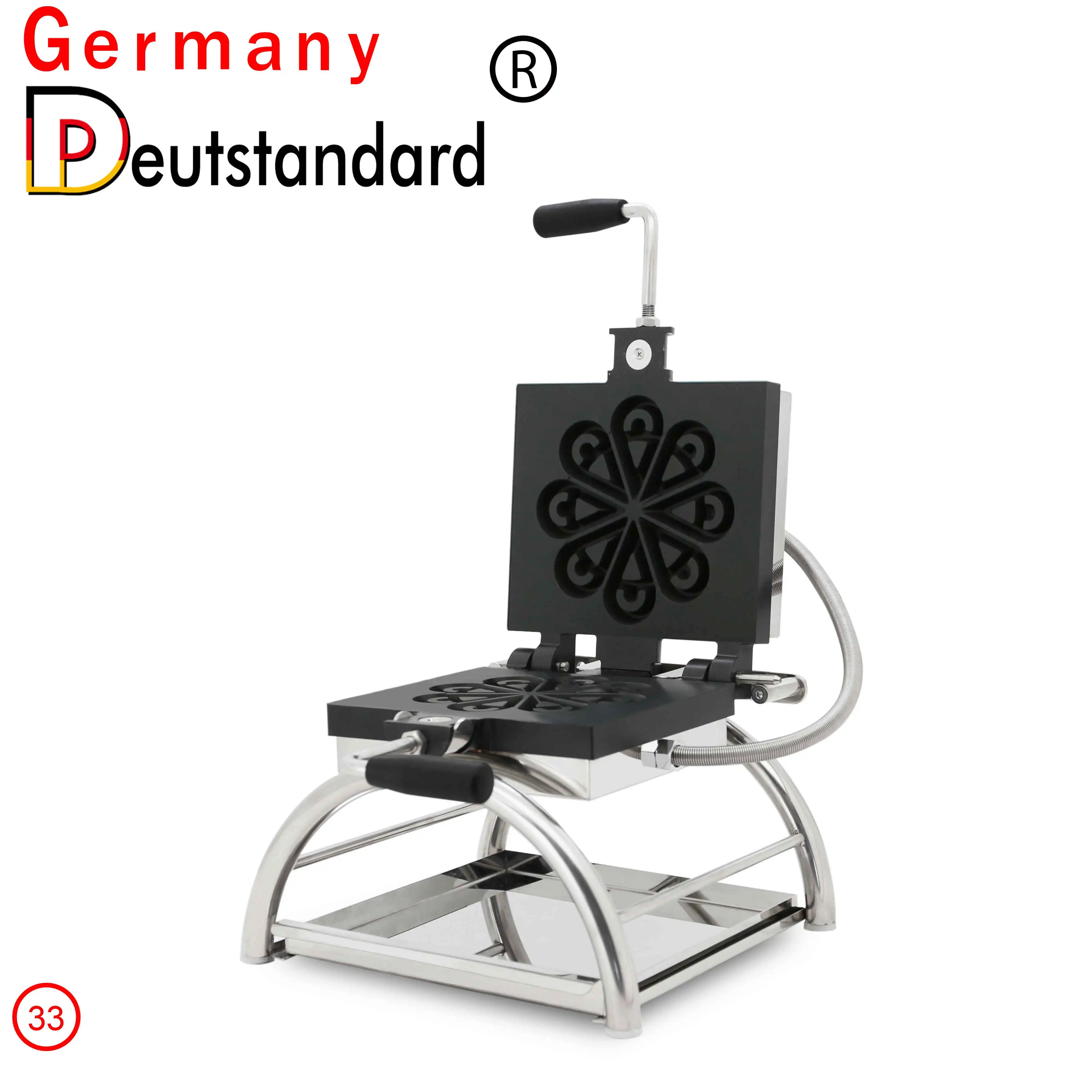 2021 새로운 디자인 물방울 모양 와플 기계 상업 비 스틱 전기 회전 와플 제조 기계 고품질