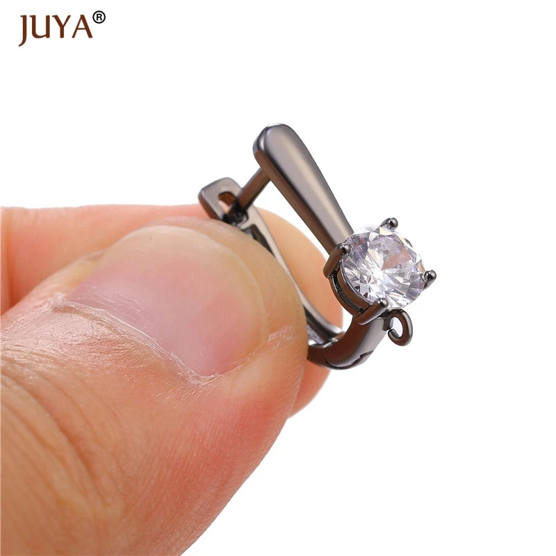 Juya 2pcs DIY Earrings Findings Earwires Hook Clasps Earring fixtures for Women Jewellery Making Supplies Material Accessories