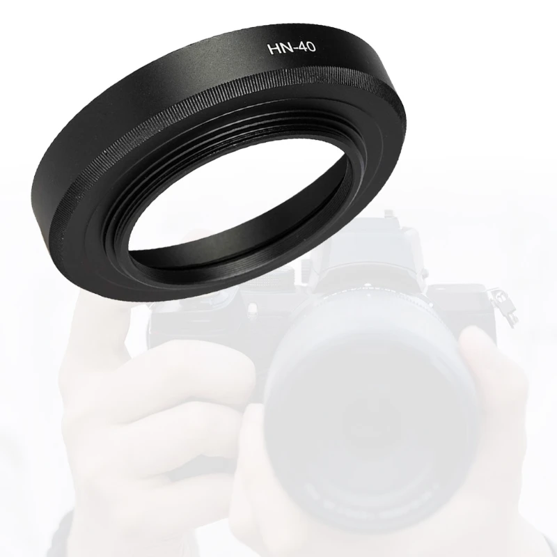 HN40 Metal Screw Mount Lens Hood for -Nikon Mount Z50 16-50mm 3.5-6.3VR , 46mm Filter Lens Compatible