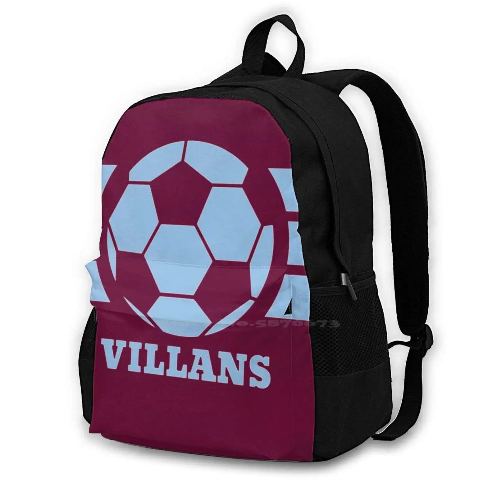 

Рюкзак Villans Vintage Retro 490D с принтом, студенческая сумка Football Club Avfc Villans Lions The Claret And Blue Up The Villa