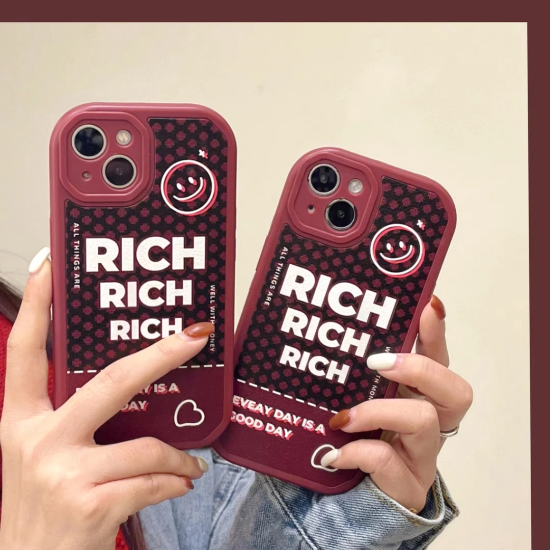 Get Rich Face Pattern Antiskid Soft Case for IPhone 11 11Promax 12 12Promax 13 13Promax X xs xr xsmax Anti falling soft case