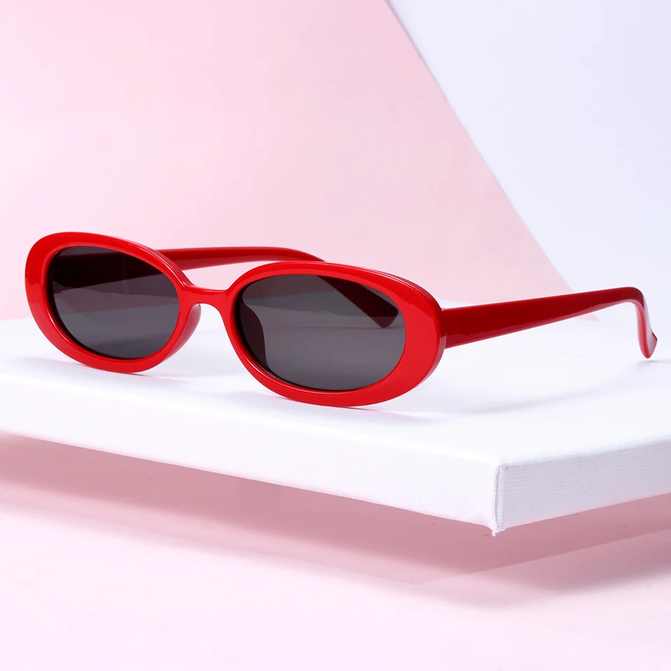 Rectangle Cateye Sunglasses Polycarbonate UV400 Polarized Retro Small Amazon.com: FEISEDY Trendy Polarized Cateye Sunglasses for  main image 2