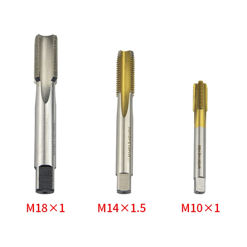 Imagem -03 - Direto Fluted Parafuso Tap Drill Grupo Máquina Hss Linha Fina M10 M12 M14 M16 M18 M20 1pc Pcs 10 Pcs Set