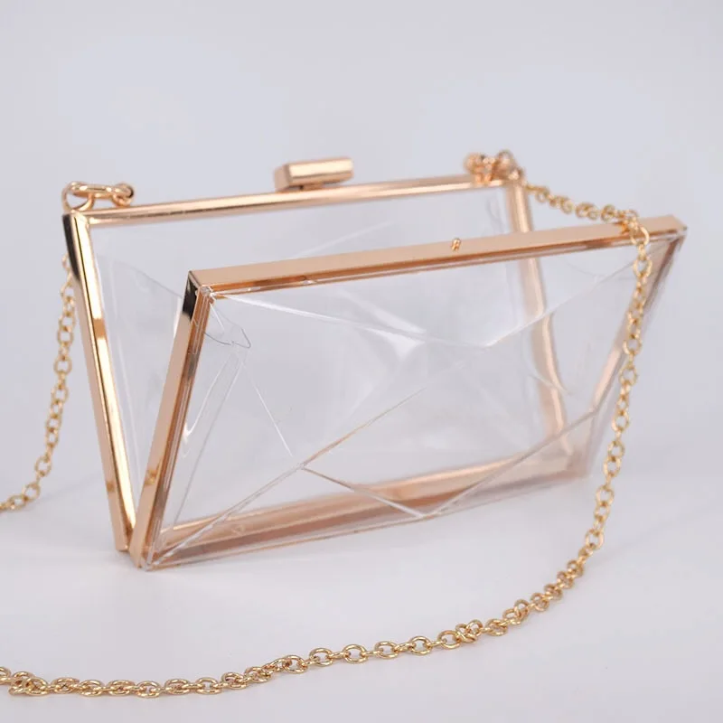 Transparent Bag for Women Diamond Clutch Jelly Acrylic Clear Purses and Handbag Shoulder Crossbody Bags 2025 New Fashion Female