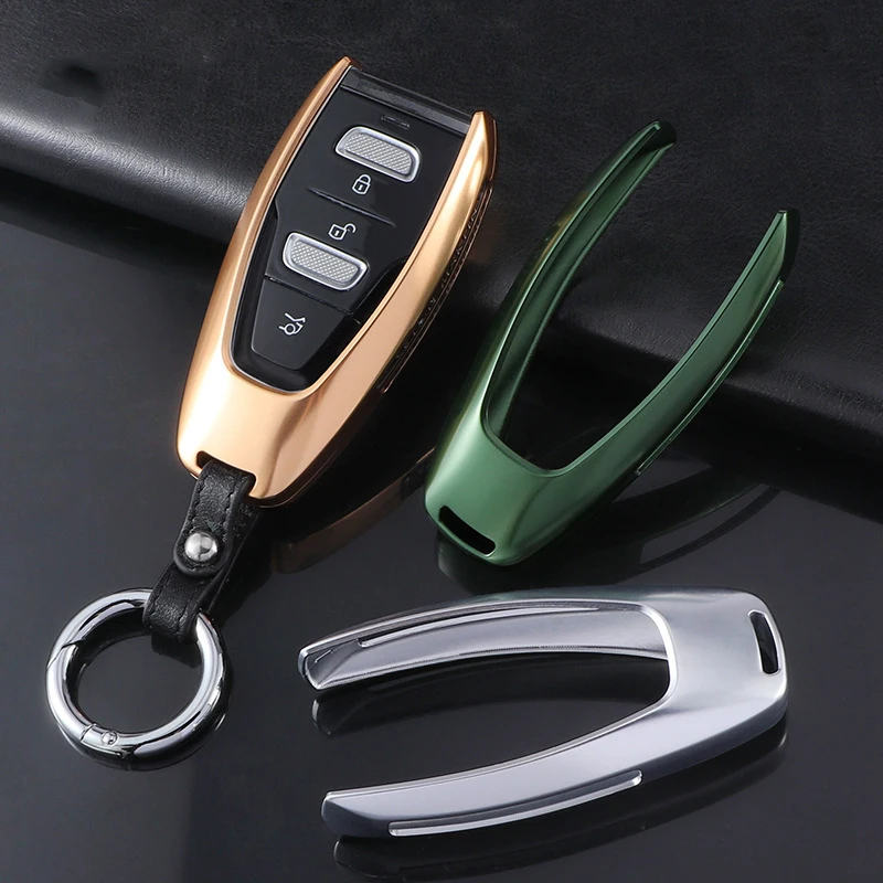 

Aluminium Alloy Car Key FOB Case Key Cover For Aston Martin DBX 2020 2021 Auto Accessories Ring