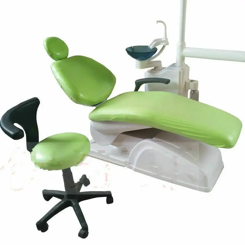 1Set Dental Unit Chair Cover Dentist Chair Protector Sleeves PU Lether *4colors