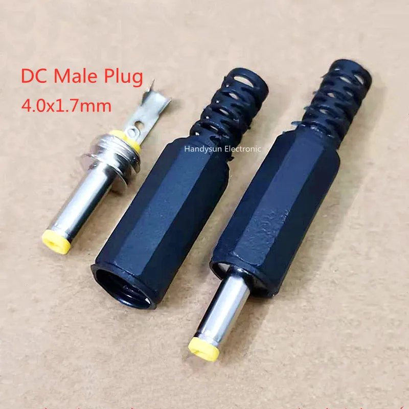 تيار مستمر السلطة الذكور موصل قابس 4.0x1.7 مللي متر سلك لحام الذكور الأصفر هيدالمحمولة DVD / EVD خاص شحن سلك مع ضبط شوكة