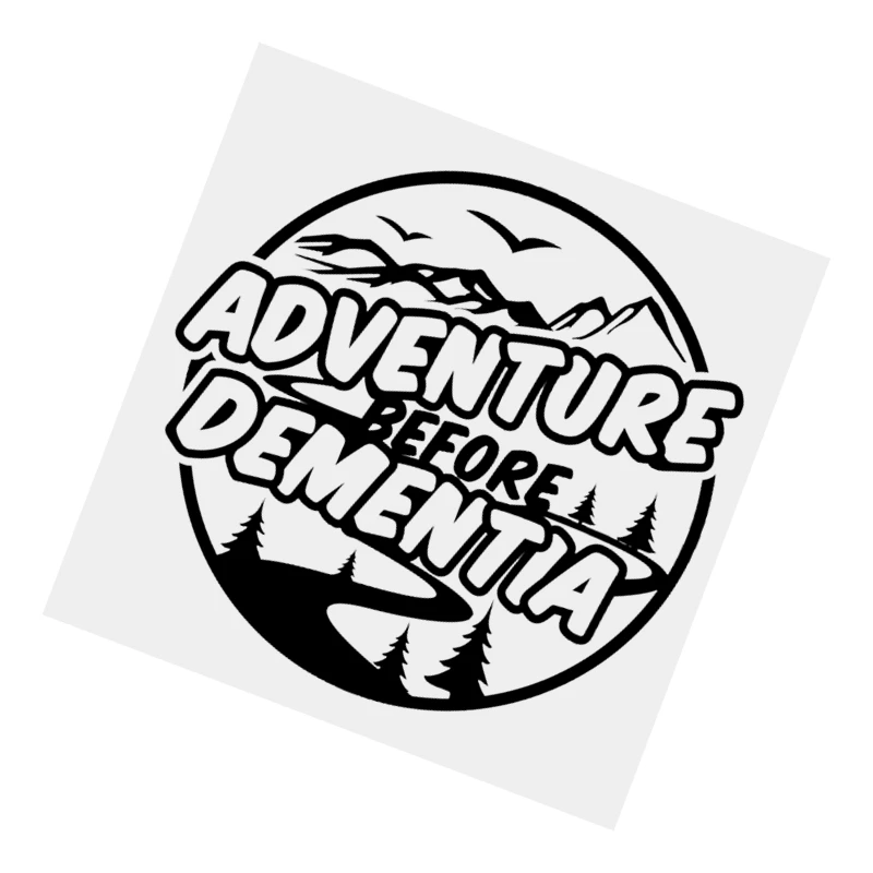 S51201# Various Sizes/Colors Car Stickers Vinyl Decal Adventure Before Dementia Motorcycle Decorative Accessories Creative