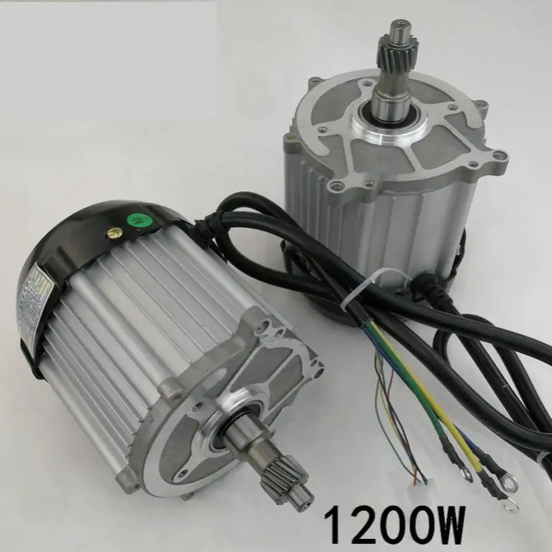 Electric three-wheeled or four-wheeled vehicle, permanent magnet DC brushless motor 1000W 1200W 60V