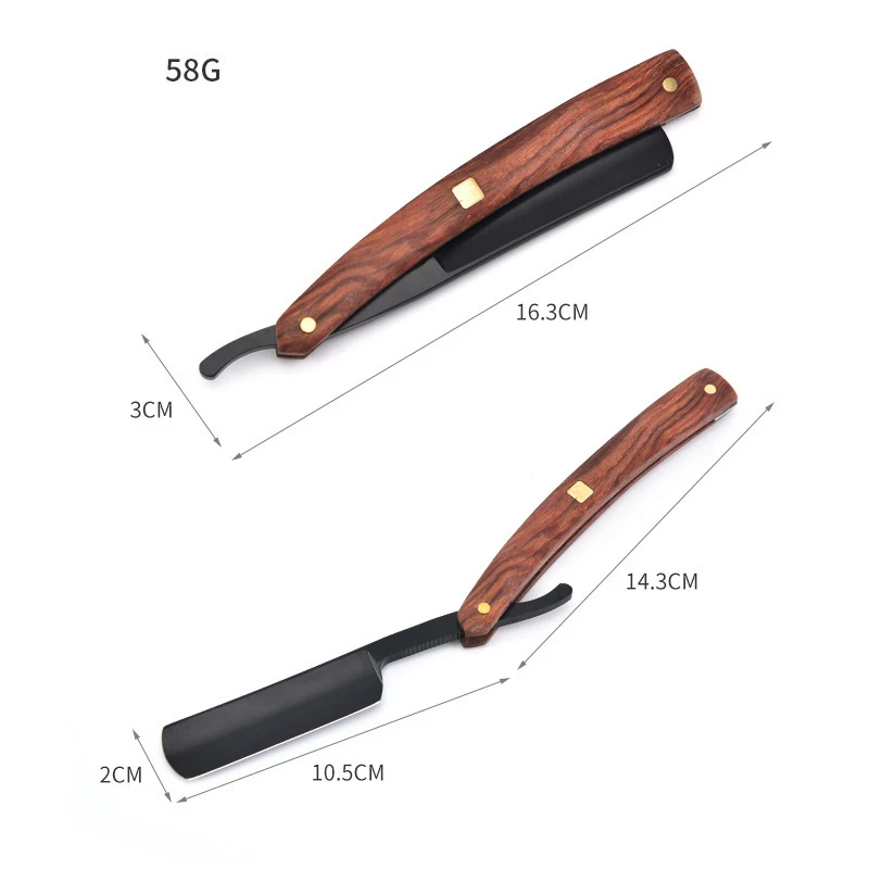 남성용 수동 나무 손잡이 면도기, 전문 이발 면도기, 면도날 변경, 칼날 유형 면도칼, 고품질