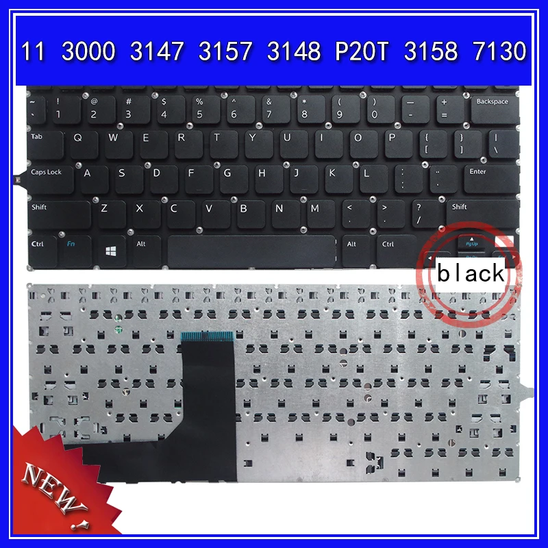 

Laptop Keyboard for DELL 11 3000 3147 3157 3148 P20T 3158 7130 Notebook Replace Keyboard