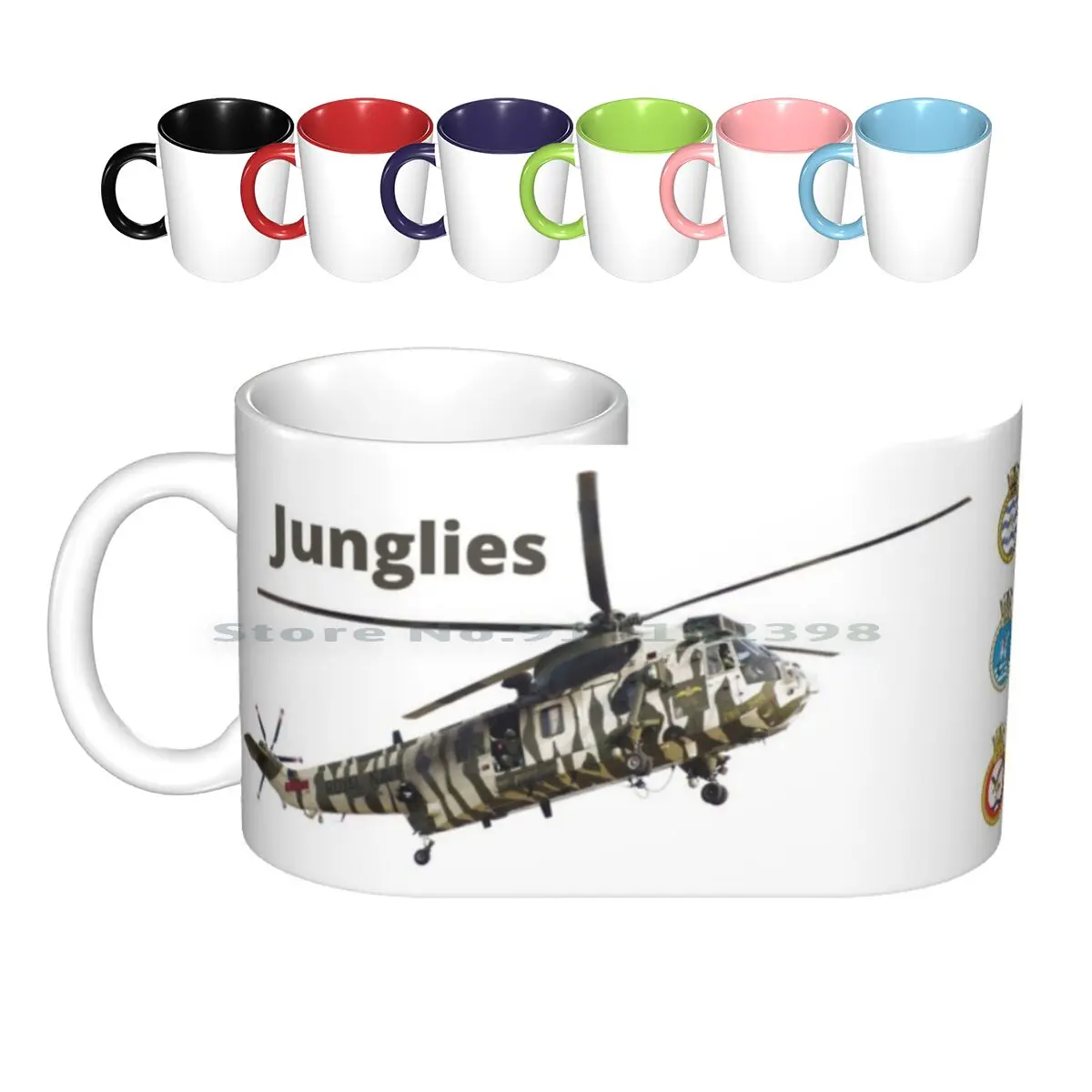 Royal Navy Sea King Helicopter 845 846 848 Ceramic Mugs Coffee Cups Milk Tea Mug Bagsyrose Sea King Seaking Helicopter