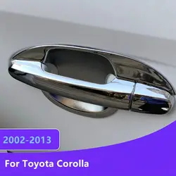 For Toyota Corolla E120 E130 2001-2007 Chrome Car Door Handle Cover Bowl Trim Styling Accessories Overlay Sticker