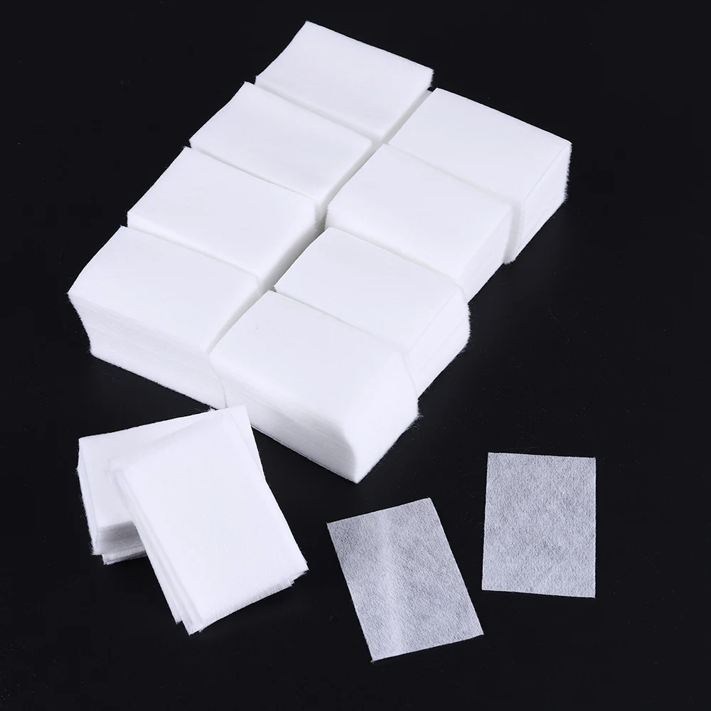 1000Pcs Cotton Nail Art Removal Wipes Lint Paper Pad Nail Manicure Polish Cleaner Decoration Clean Nail Accessorie Tool Ongles