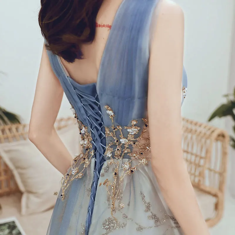 Evening Dress Female Long Section 2022 Spring New Temperament Banquet Dress Elegant Evening Dress Host Dress Female