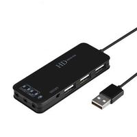 USB Hub 3-Port Stereo DJ External Sound Card Headset Microphone Adapter For PC Laptop USB 3D External Sound Card