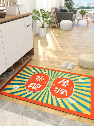 

Cartoon Rectangular Non-Slip Floor Mat, Chinese Style, Household Carpet, SSummer